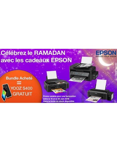 Promo Epson Imprimante ITS M200 Inkjet+YOOZ S400, Black Acc