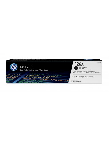 HP 126A pack de 2 toners LaserJet noir authentiques