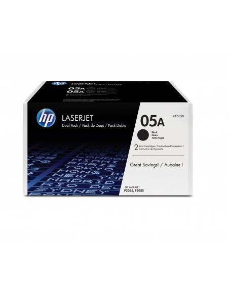 HP Pack de 2 toners noirs authentiques 05A LaserJet