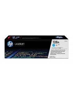 HP 128A toner LaserJet cyan authentique