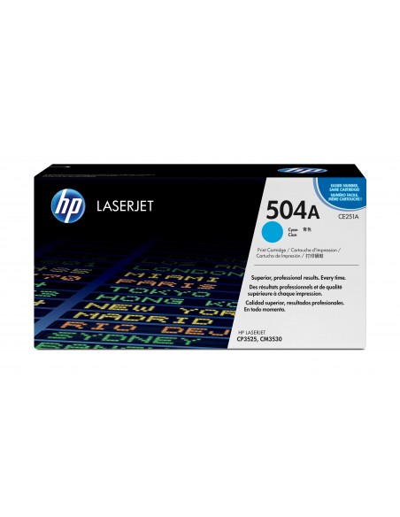 HP 504A toner LaserJet cyan authentique