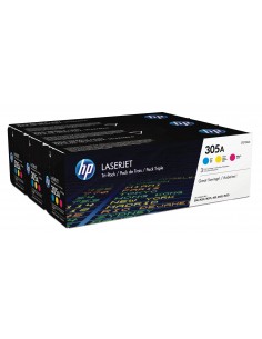HP 305A pack de 3 toners LaserJet cyan magenta jaune authentiques 2