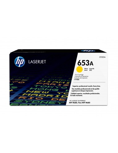 HP Cartouche de toner jaune originale LaserJet 653A