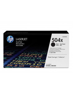 HP 504X pack de 2 toners LaserJet noir grande capacité authentiques 2