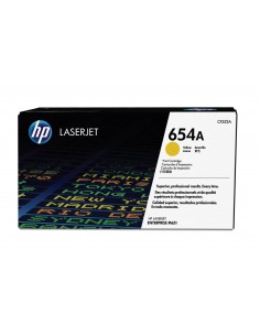 HP Cartouche de toner jaune authentique LaserJet 654A 2