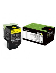 Lexmark 80C80Y0 1000pages Jaune cartouche toner et laser
