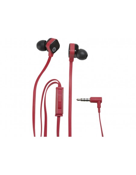 HP H2310 écouteur Binaural Avec fil Noir, Rouge casque et micro