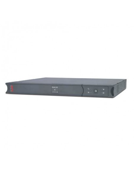 APC Smart-UPS Interactivité de ligne 450VA 4sortie(s) CA Rack Tour Gris alimentation d'énergie non interruptible