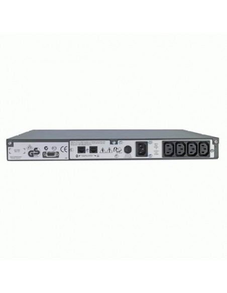 APC Smart-UPS Interactivité de ligne 450VA 4sortie(s) CA Rack Tour Gris alimentation d'énergie non interruptible