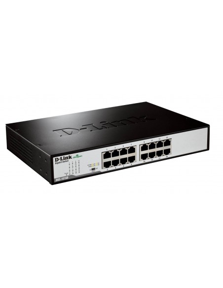 D-Link DGS-1016D E Non-géré Noir, Métallique commutateur réseau