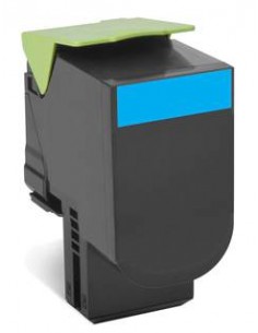 Lexmark 70C80C0 1000pages Cyan cartouche toner et laser