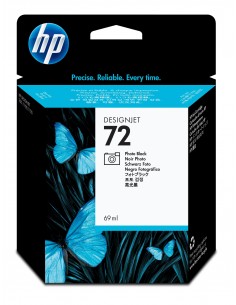HP 72 cartouche d'encre DesignJet noir photo, 69 ml 2