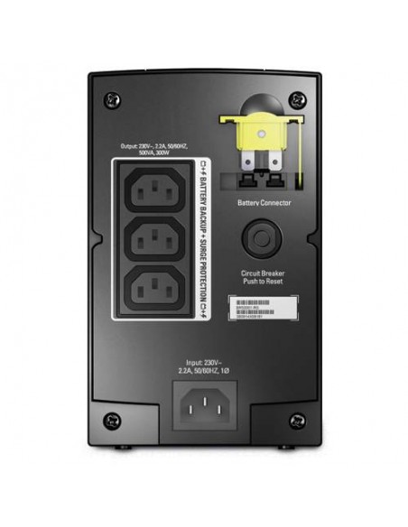 APC Back-UPS RS 500 500VA 5AC outlet(s) Tour Noir alimentation d'énergie non interruptible