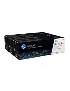 HP Lot de 3 toners authentiques cyan magenta jaune LaserJet 131A