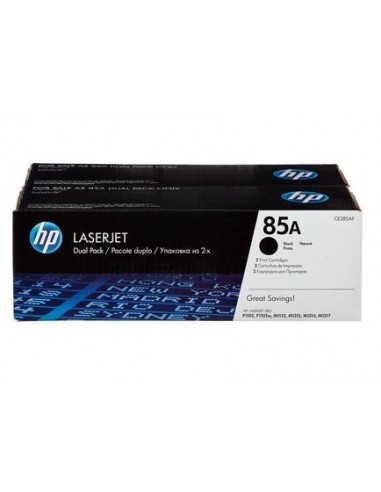 HP 85A 2-pack Black Original LaserJet Toner Cartr