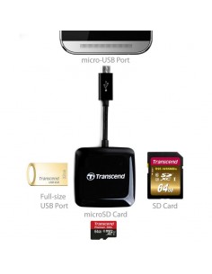 TRANSCEND USB 2.0 OTG Reader for Android Smartphones (TS-RDP9K)